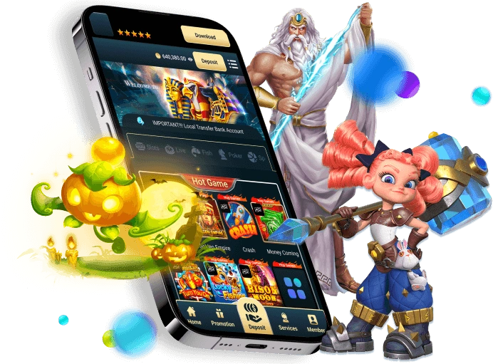 Hình ảnh chơi slot game trên điện thoại di động