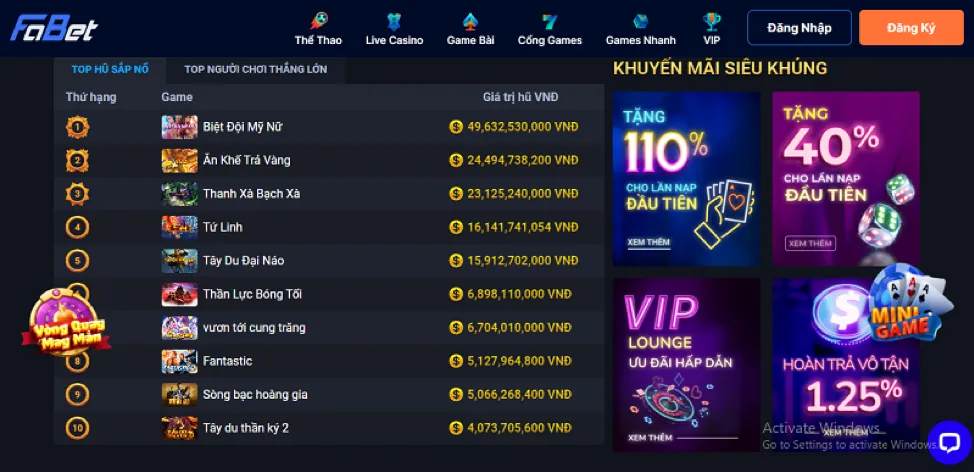 Giao diện cá cược trực tiếp với các tỷ lệ cược thay đổi liên tục trên 88winwin nhà cái